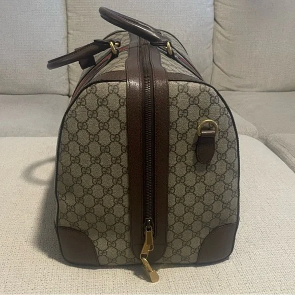 Gucci Brown and Green Men's Travel Bag - Picture 4 of 8